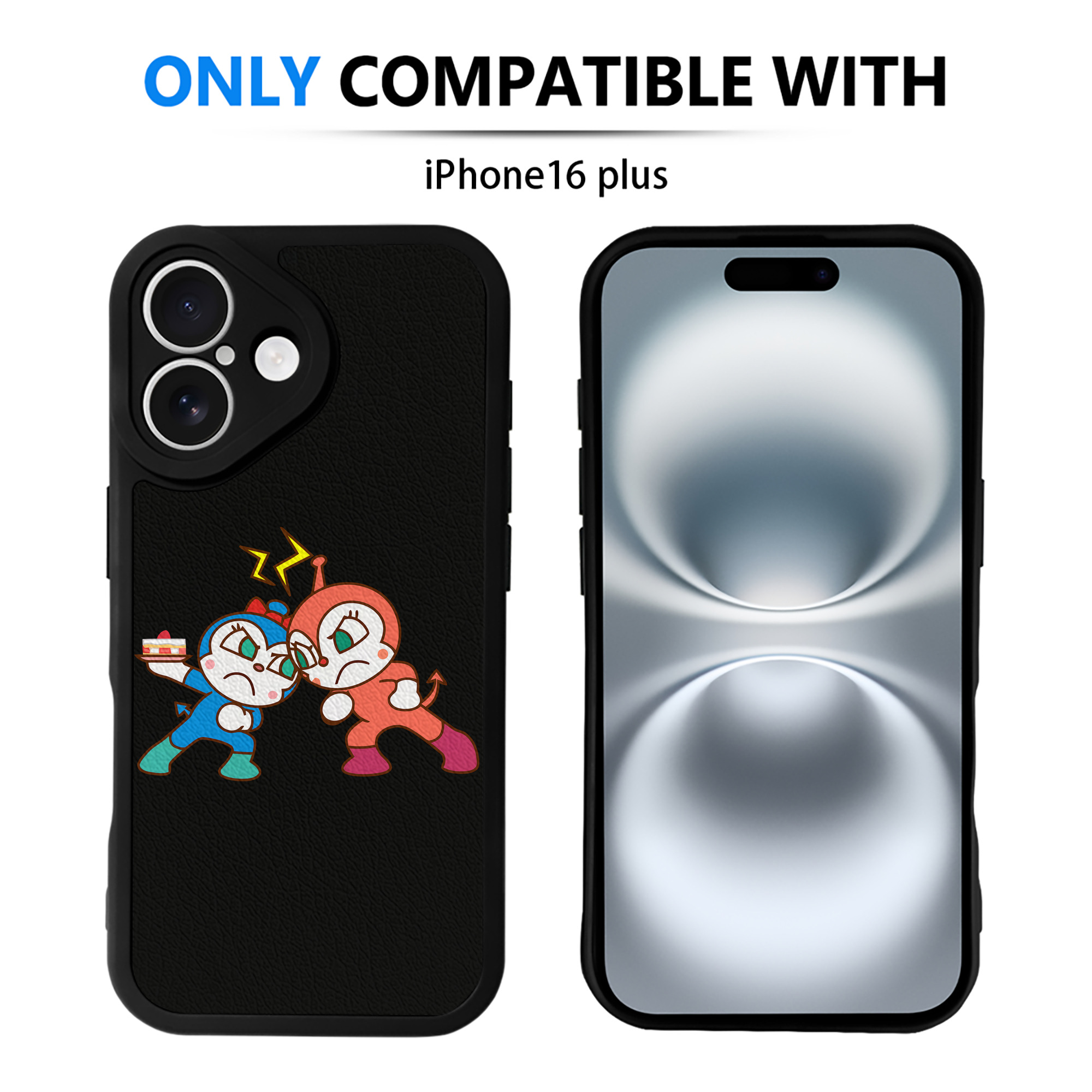 （画像用） アンパンマン Anpanman 【iPhone 16シリーズ対応】シリコンスマホケース（レザー調） 材質：シリコン